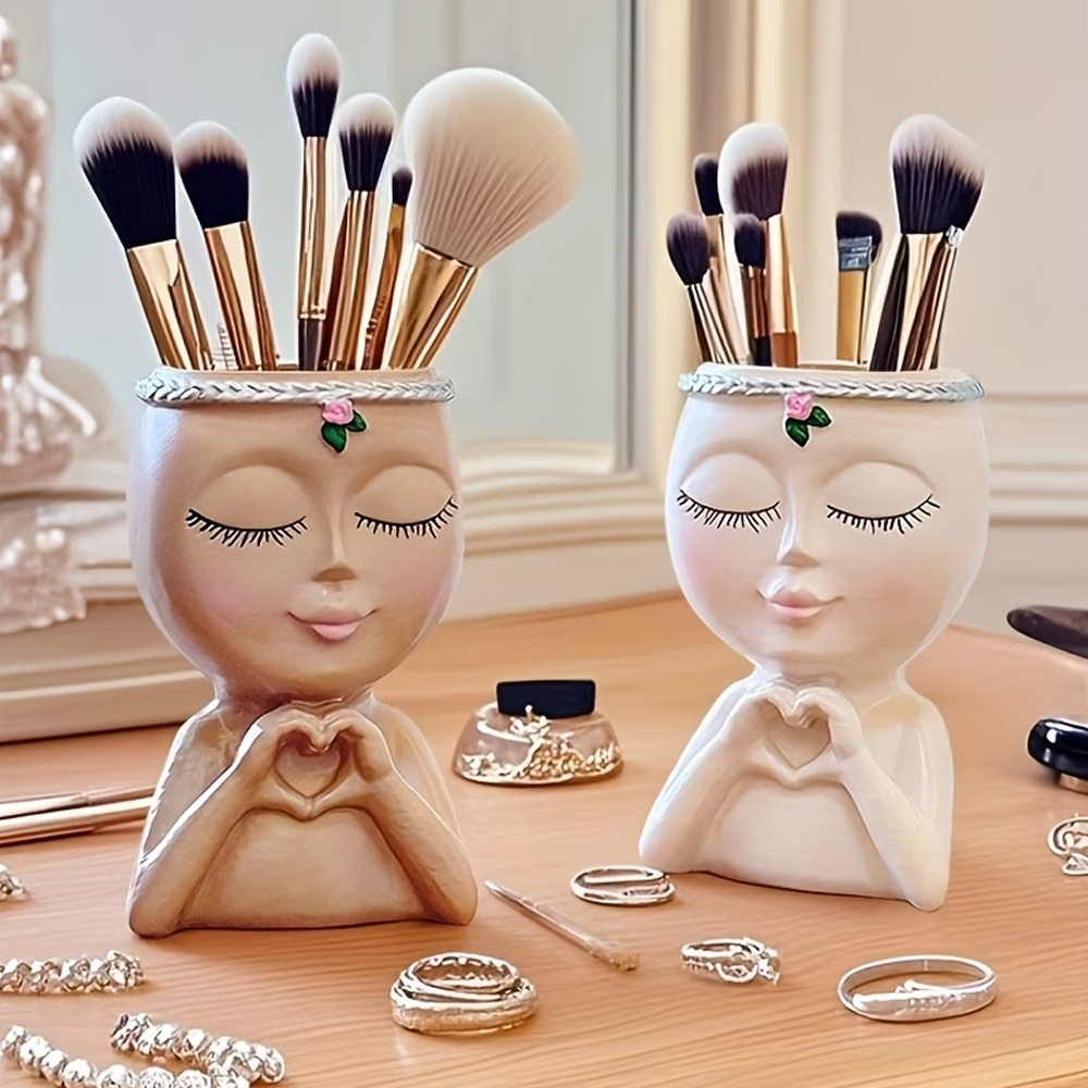 Luxury Skincare And Makeup Brands - 1-teiliges Aufbewahrungsregal für Make-up-Pinsel und Augenbrauenpinsel,